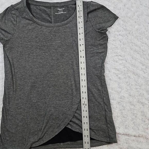 Motherhood Maternity Nursing Top Gray Black Womens Small - Picture 7 of 8